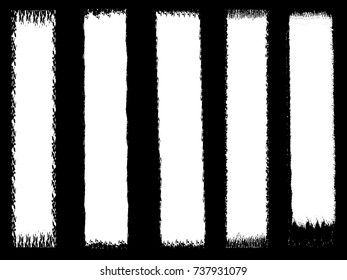 Set of grunge brush strokes 
