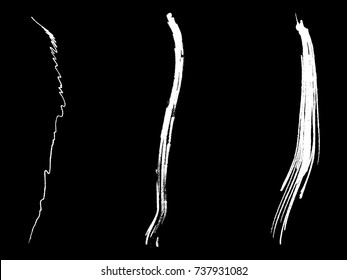 Set of grunge brush strokes 
