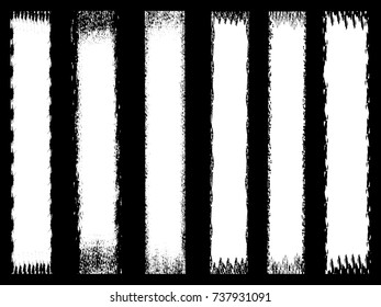 Set of grunge brush strokes 
