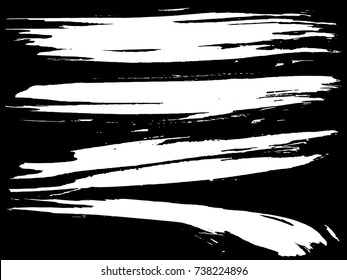 Set of grunge brush strokes.
