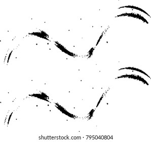 Set of grunge brush strokes