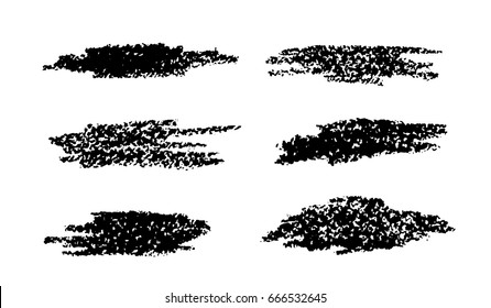 Set of grunge brush strokes. Abstract hand drawn Textured banners collection. Vector design