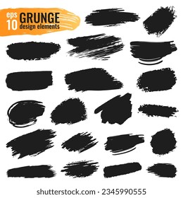 Satz von Grunge-Pinselstrichen. Farbspritzer-Banner.