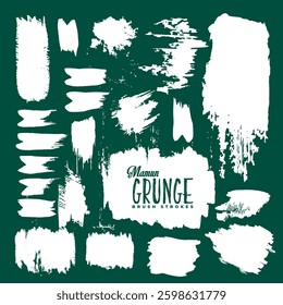Set of grunge brush strokes Isolated Silhouettes of dirty liquid Set of illustrations
