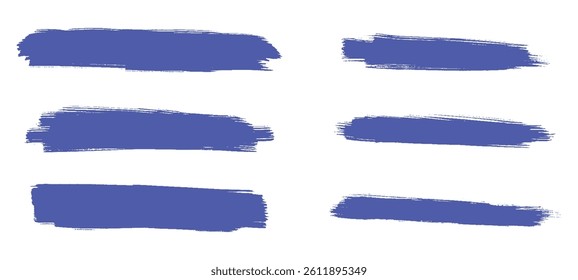 Set of grunge brush strokes isolated on a transparent background, hand-painted vector brush smears for artistic design, banners, textures, and creative elements.	