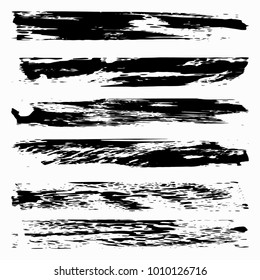 Set of grunge brush strokes. Quality vector illustration for your design