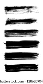A set of grunge brush strokes. Vector brush stroke illustration