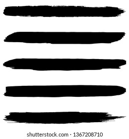Set of grunge brush strokes vector