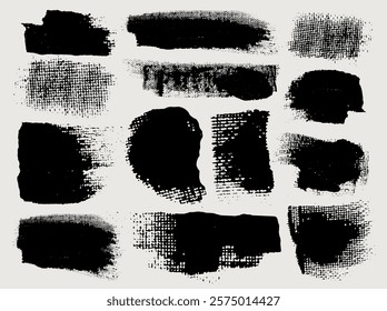 Set of grunge brush strokes vector. Paintbrush text boxes collection. Template grunge design elements. Dirty texture banners. Vector painted horizontal dry brush backgrounds.