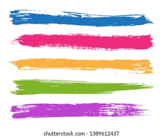 Set of grunge brush strokes.Dirty design elements.