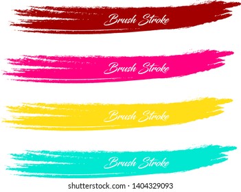 Set of grunge brush strokes.Dirty design elements. Bright colors vector marker stains. set of paint brushes lines on the wight background