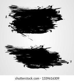 Set of grunge brushed background banners for your designs.