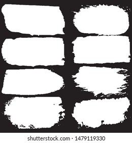 A set of grunge brushes. Abstract ink stains. Spray paint. Templates for inserting text. Texture of dirty oil prints