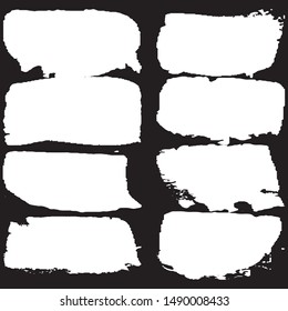 A set of grunge brushes. Abstract ink stains. Spray paint. Templates for inserting text. Texture of dirty oil prints