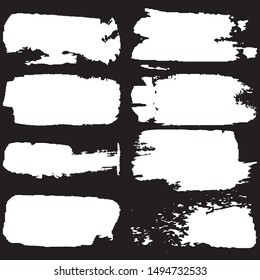 A set of grunge brushes. Abstract ink stains. Spray paint. Templates for inserting text. Texture of dirty oil prints