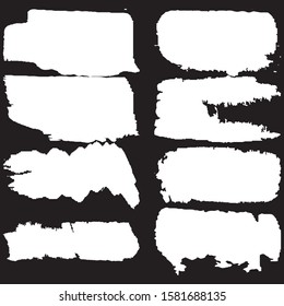 A set of grunge brushes. Abstract ink stains. Spray paint. Templates for inserting text. Texture of dirty oil prints