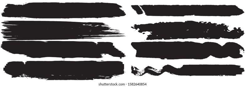 A set of grunge brushes. Abstract ink stains. Spray paint. Templates for inserting text. Texture of dirty oil prints