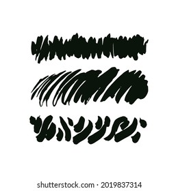 Set of grunge brushes. Design element for banner, poster, packaging, postcard, web design. Hand Drawn vector illustration.