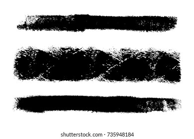 Set of grunge brushes. Distress line design elements collection. High detailed Dirty artistic template. EPS10 vector.