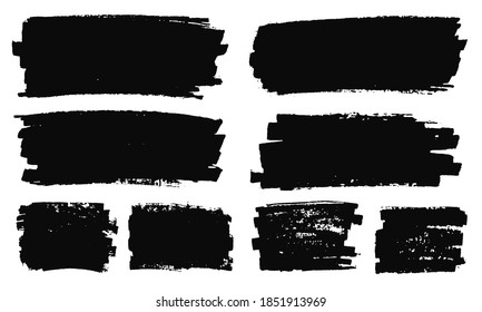 Set of grunge brushes.Grunge paint strokes. 