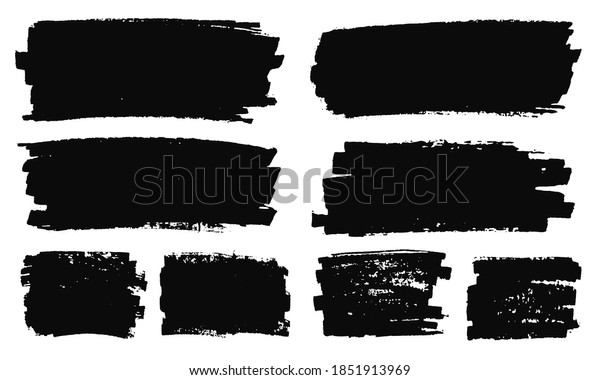 Set Grunge Brushesgrunge Paint Strokes Stock Vector (Royalty Free ...