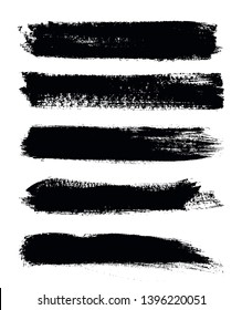 Set of grunge brushes.Hand drawn brush strokes collection. 