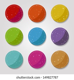 set of grunge buttons or labels