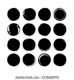Set of Grunge Circle Frame