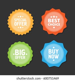 Set of Grunge circle. Special Offer, Big Offer. Buy Now. Half Price