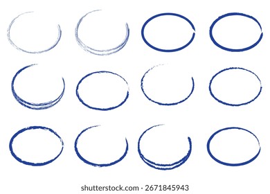 Set of grunge circles background, grunge round shapes