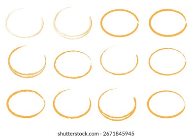 Set of grunge circles background, grunge round shapes