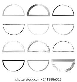 Set of grunge circles. Grunge round shapes. Vector illustration. EPS 10.