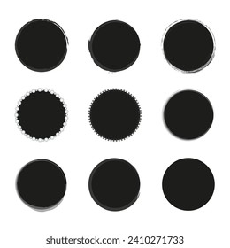 Set of grunge circles. Vector illustration. EPS 10.