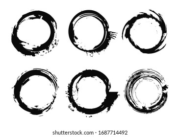 Conjunto de círculos de grises.Formas redondeadas vectoras.