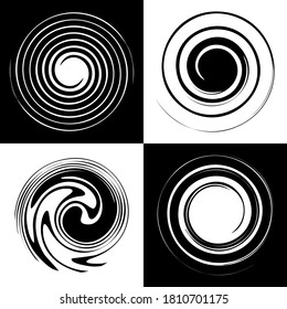 Set of grunge circles.Vector grunge round shapes. banner - Color circle brush stroke with black color isolated on white background, Vector Illustration 
