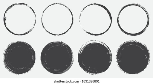 Conjunto de círculos de granulado.Formas redondeadas vectoras.