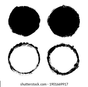 Conjunto de círculos de granulado.Formas redondeadas vectoras.