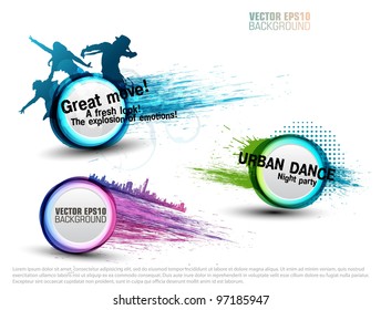 set grunge color Speech Bubbles for party. vector