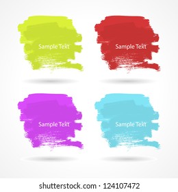 Set of grunge colorful templates. Vector illustration