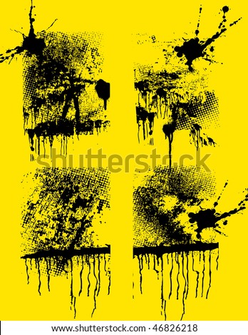 set of grunge creative textures