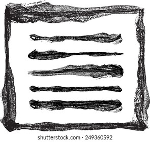 Set of grunge decorative elements