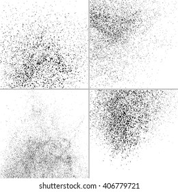 Set grunge design elements.  Abstract grainy texture isolated on white background.  Vector illustration,eps 10.