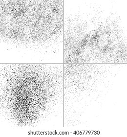 Set grunge design elements.  Abstract grainy texture isolated on white background.  Vector illustration,eps 10.