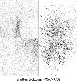 Set grunge design elements.  Abstract grainy texture isolated on white background.  Vector illustration,eps 10.