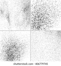 Set grunge design elements.  Abstract grainy texture isolated on white background.  Vector illustration,eps 10.