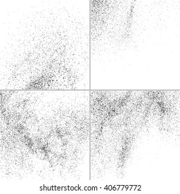 Set grunge design elements.  Abstract grainy texture isolated on white background.  Vector illustration,eps 10.