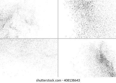 Set grunge design elements.  Abstract grainy texture isolated on white background.  Vector illustration,eps 10.