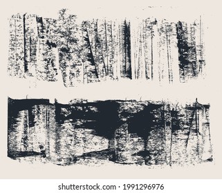 Set of grunge design elements and painting brushes. vector illustration.	