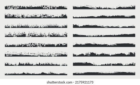 Set of grunge edges, borders.Grunge design elements.