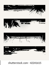 Conjunto de bordes gruesos. Ilustración vectorial en color negro.